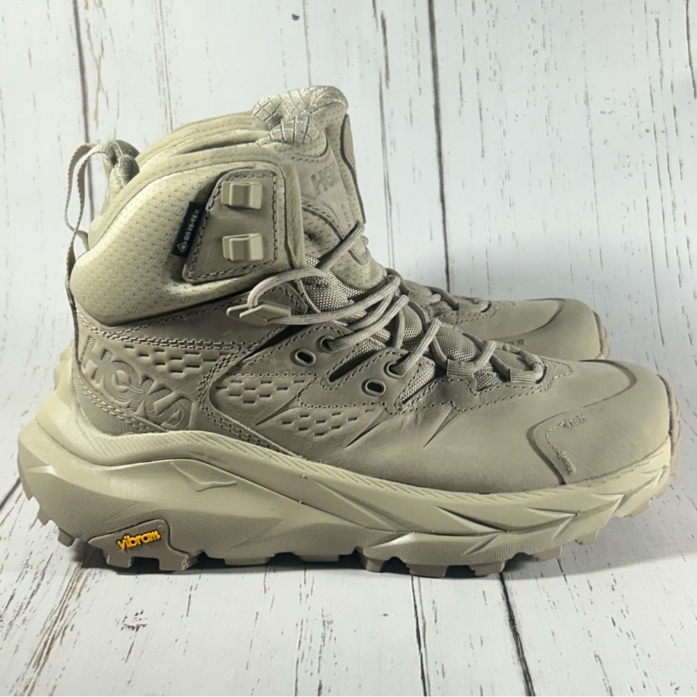Hoka One One Beige/Tan Trail Mid-Top Hiking Shoes